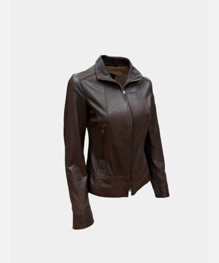 GA102 Style Leather Jacket Moro - Side