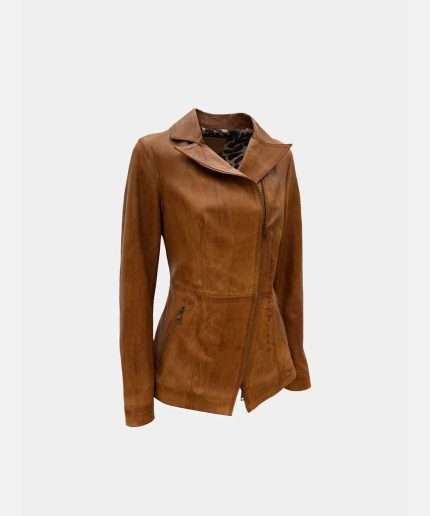 GA267 Style Leather Jacket Cuoio - Side