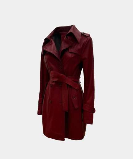 LEA Style Leather Jacket Rosso - Side