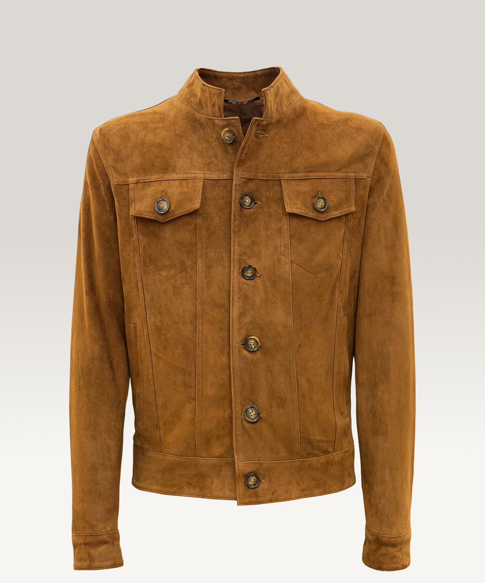 1.1 (1) GA0404 Men's Suede Trucker Jacket - Image 1