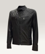GA145 Men's Leather Racer Jacket - Image 3