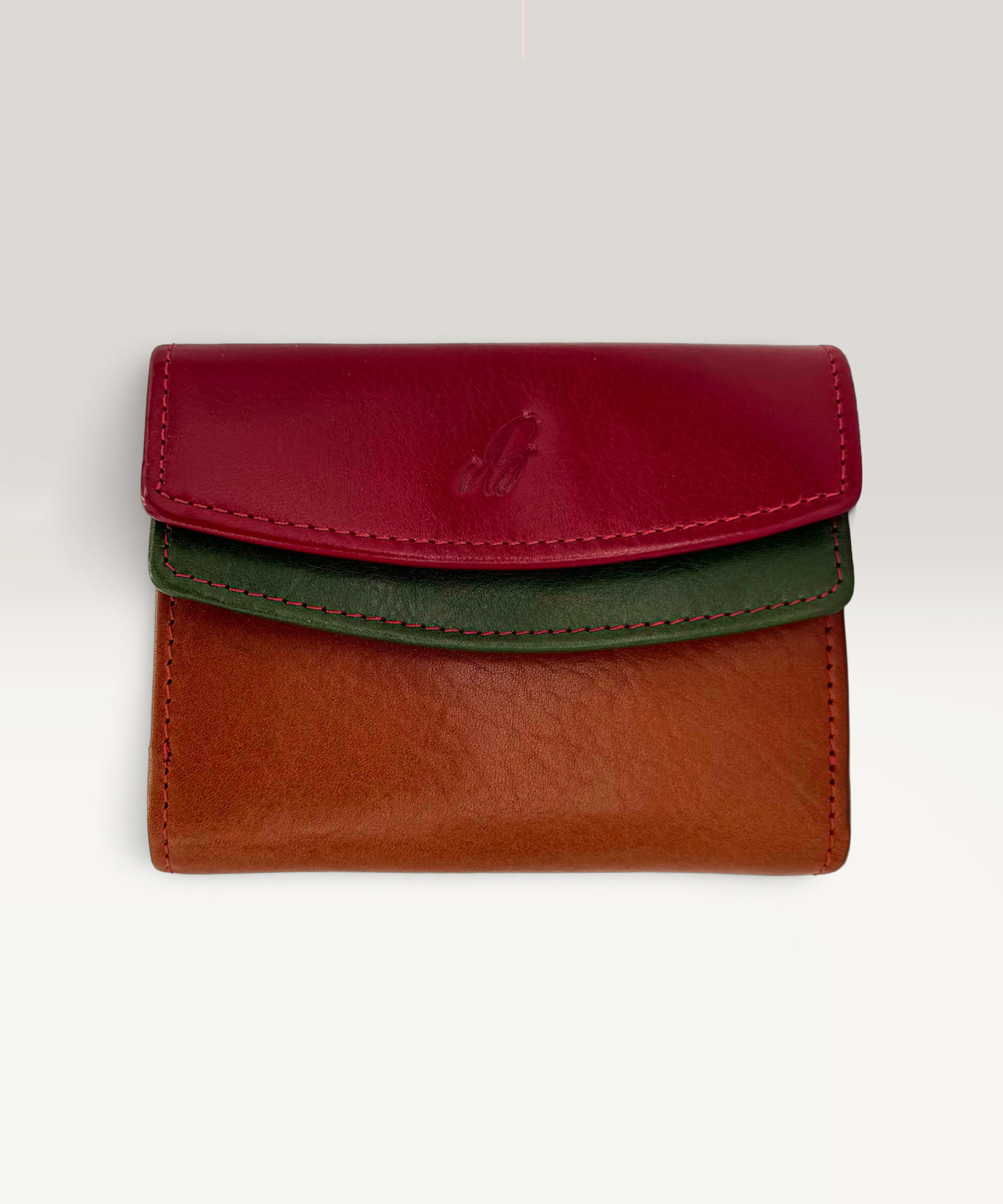 1 GA6627 Women's Leather Trifold Wallet - Image 1